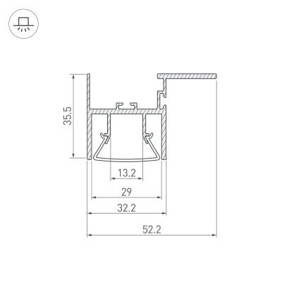 Купить Профиль FOLED-CEIL-SIDE-3000 в Москве