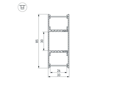 Накладной алюминиевый профиль купить в Москве