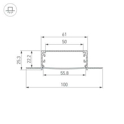 Купить Профиль LINIA60-FANTOM-3000 ANOD в Москве