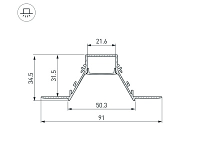 Купить Профиль COMFORT21-V-FANTOM-2000 WHITE в Москве