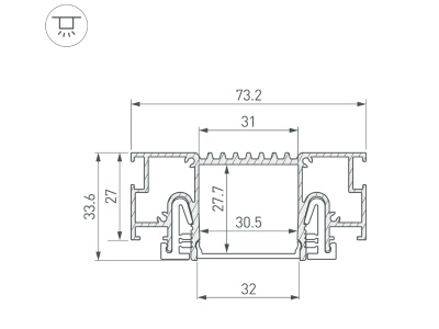 Накладной алюминиевый профиль купить в Москве