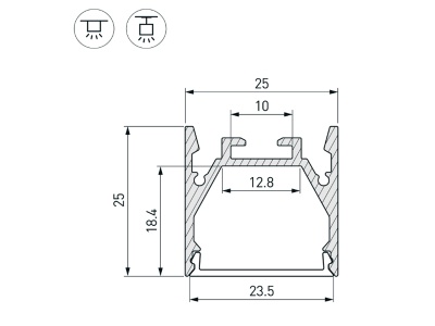 Купить подвесной алюминиевый профиль в Москве