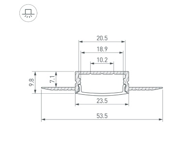 Купить Профиль FANTOM-W20-H10-3000 ANOD в Москве