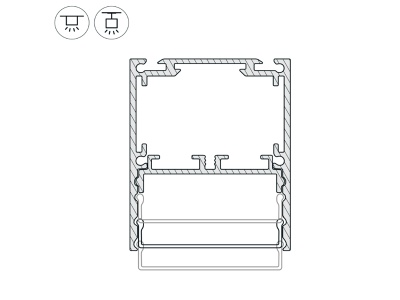 Купить подвесной алюминиевый профиль в Москве