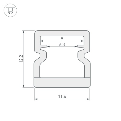 Накладной алюминиевый профиль купить в Москве