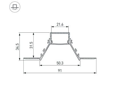 Купить Профиль COMFORT21-V-FANTOM-2000 ANOD в Москве