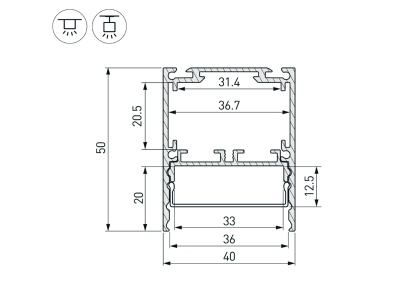 Купить подвесной алюминиевый профиль в Москве