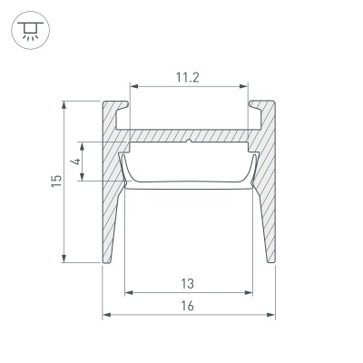 Накладной алюминиевый профиль купить в Москве