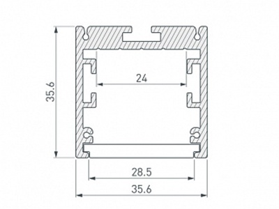Купить Профиль SL-ARC-3535-LINE-2500 BLACK в Москве