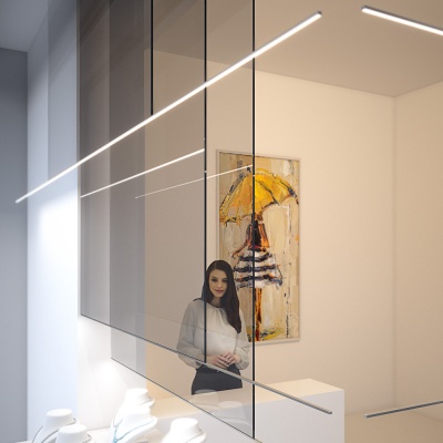 Накладной алюминиевый профиль купить в Москве