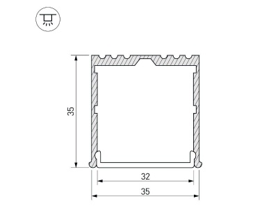 Накладной алюминиевый профиль купить в Москве