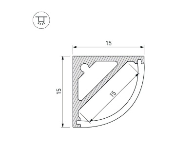 Накладной алюминиевый профиль купить в Москве