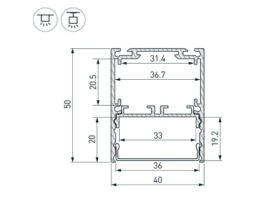Купить подвесной алюминиевый профиль в Москве