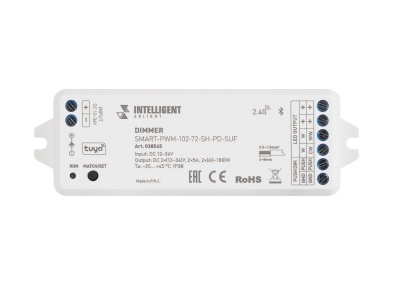 Купить INTELLIGENT ARLIGHT Диммер SMART-PWM-102-72-SH-PD-SUF (12-36V, 2x5A, TUYA BLE, 2.4G) в Москве