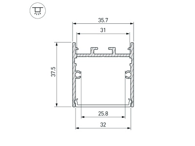 Накладной алюминиевый профиль купить в Москве
