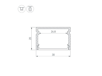 Накладной алюминиевый профиль купить в Москве