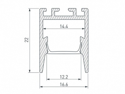 Накладной алюминиевый профиль купить в Москве