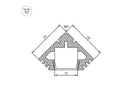 Накладной алюминиевый профиль купить в Москве