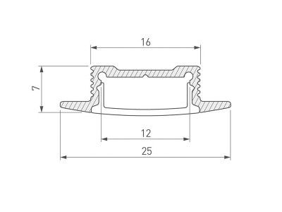 Купить Профиль SL-SLIM-H7-F25-2000 ANOD в Москве