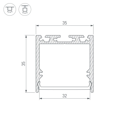 Купить подвесной алюминиевый профиль в Москве