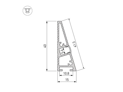 Накладной алюминиевый профиль купить в Москве