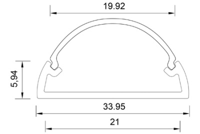 Накладной алюминиевый профиль купить в Москве