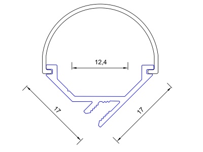 Накладной алюминиевый профиль купить в Москве