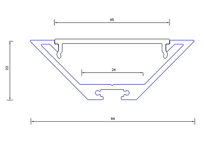 Накладной алюминиевый профиль купить в Москве