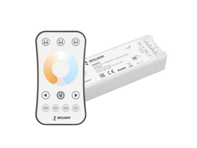 Купить INTELLIGENT ARLIGHT Диммер SMART-SET-PWM-102-72-MIX-SUF White (12-24V, 2x5A, ПДУ RING 10кн, 2.4G) в Москве