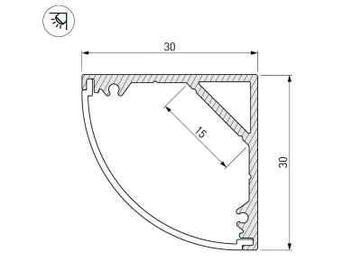 Накладной алюминиевый профиль купить в Москве