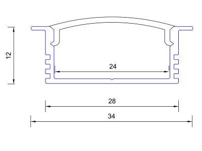 Купить Профиль алюминиевый LP 1234 (2000 мм) в Москве