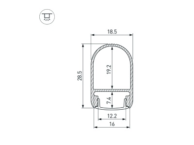 Накладной алюминиевый профиль купить в Москве