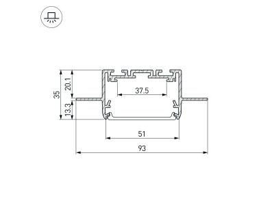 Купить Профиль SL-LINIA55-FANTOM-2500 ANOD в Москве
