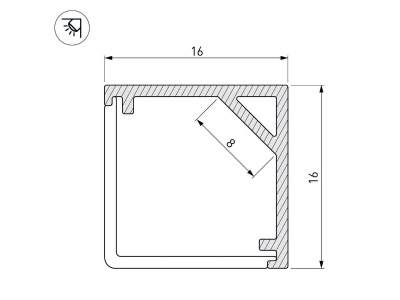 Накладной алюминиевый профиль купить в Москве