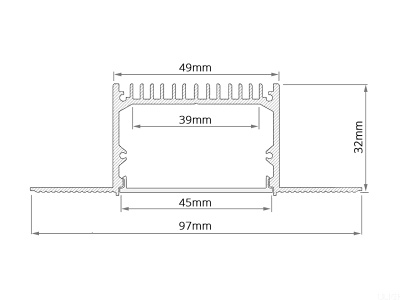 Купить Профиль HOKASU 49/32 edgeless LT70 — 3000мм в Москве