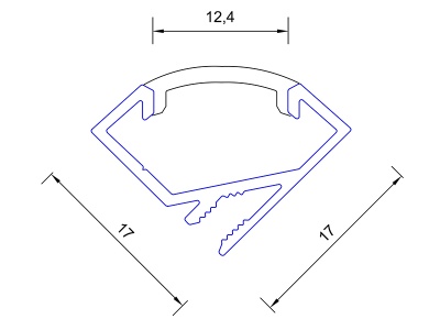 Накладной алюминиевый профиль купить в Москве