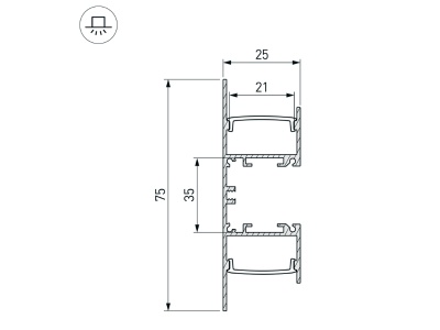 Накладной алюминиевый профиль купить в Москве