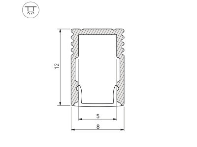 Накладной алюминиевый профиль купить в Москве