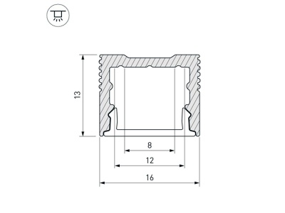 Накладной алюминиевый профиль купить в Москве