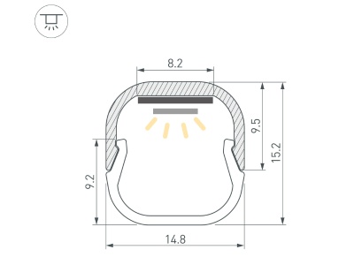 Накладной алюминиевый профиль купить в Москве