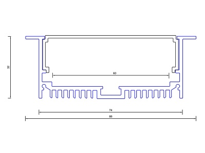 Купить Профиль алюминиевый LP 3288 (2000 мм) в Москве