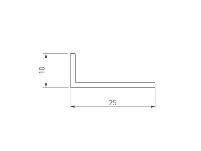 Купить Уголок ARH-W25х10х1,5-2000 ANOD в Москве