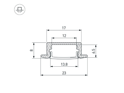 Купить Профиль LINE-2308-F-2000 WHITE в Москве