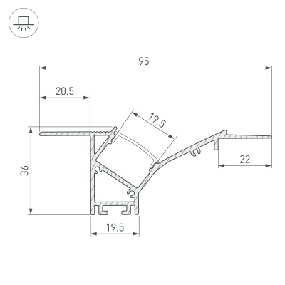 Купить Профиль FANTOM-W45-BEVEL-2000 WHITE в Москве