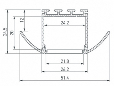 Купить Профиль PLS-LOCK-H25-FA-2000 ANOD в Москве