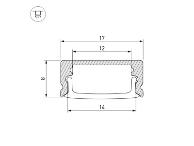 Накладной алюминиевый профиль купить в Москве