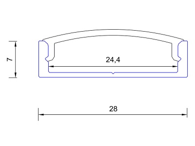 Накладной алюминиевый профиль купить в Москве
