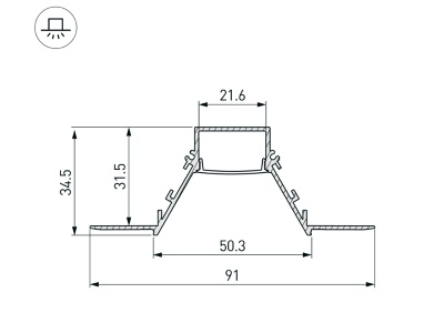 Купить Профиль COMFORT21-V-FANTOM-2000 BLACK в Москве