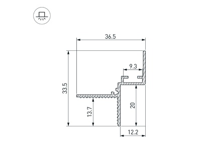 Купить Профиль СEIL-SHADOW-12-3000 WHITE в Москве