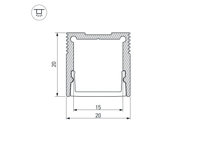 Накладной алюминиевый профиль купить в Москве